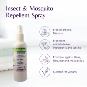 Neem-based insect and mosquito repellent spray bottle.
