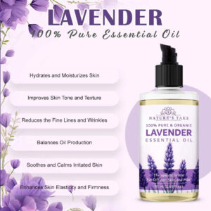 50ml pump bottle of pure lavender essential oil
