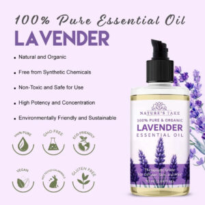 50ml pump bottle of 100% pure lavender essential oil