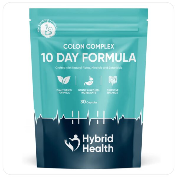 Packaging of 10 Day Rapid Colon Cleanse Detox Supplement with 30 capsules
