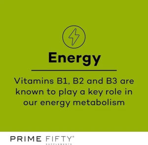 Energy support information for Super Greens Multivitamin.