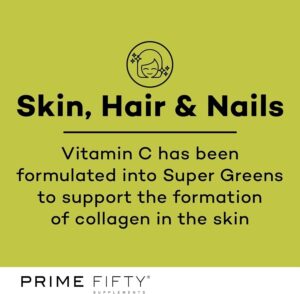 Super Greens Multivitamin benefits for skin, hair, and nails