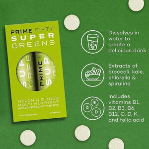 Super Greens Multivitamin Effervescent - 28-Day Immune & Energy Support