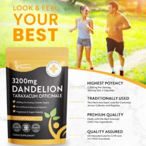 Dandelion root capsules packaging with active individuals in the background