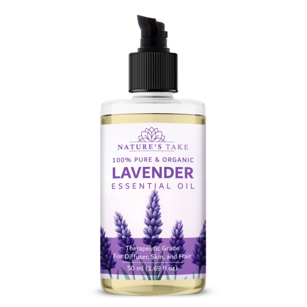 50ml pump bottle of 100% pure lavender essential oil