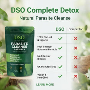 DSO Complete Detox Parasite Cleanse Capsules packaging