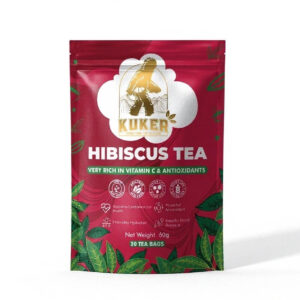 Hibiscus Tea - 30 Premium Tea Bags (50g) Caffeine-Free Herbal Infusion