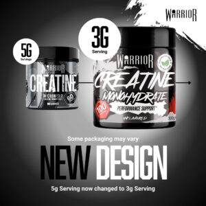 Warrior Creatine Monohydrate unflavoured, additional pack view