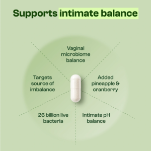 Her V Flora supports intimate and digestive balance