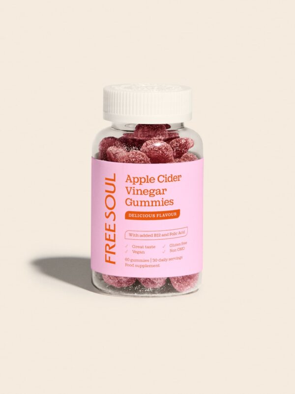 Apple Cider Vinegar Gummies jar, 60 vegan gummies