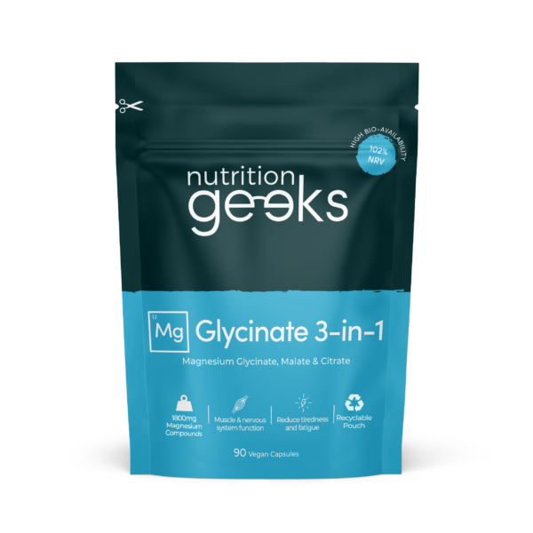 Magnesium Glycinate 3-in-1 pouch, 90 vegan capsules