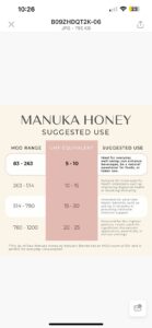 Manuka Honey UMF 10+ certification detail