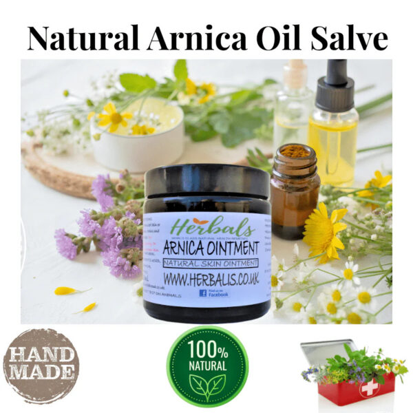 Handmade Arnica Balm natural salve jar