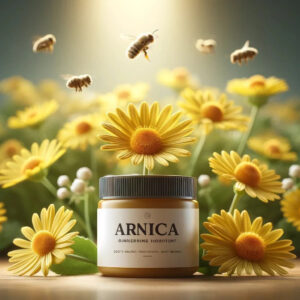 Handmade Arnica Balm jar open