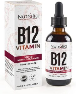 Vitamin B12 5000mcg methylcobalamin liquid drops 60ml vegan - product image 1