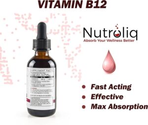 Vitamin B12 5000mcg methylcobalamin liquid drops 60ml vegan - product image 2