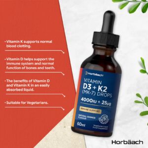 Vitamin D3 4000iu + K2 25ug vegetarian liquid drops - product image 2