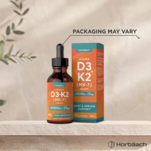 Vitamin D3 4000iu + K2 25ug vegetarian liquid drops - product image 5