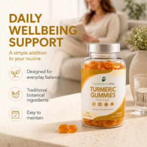Turmeric and Ginger Gummies 13,500mg – 120 vegan orange gummies – product image 2