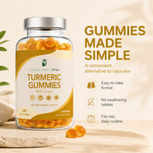 Turmeric and Ginger Gummies 13,500mg – 120 vegan orange gummies – product image 6