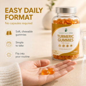 Turmeric and Ginger Gummies 13,500mg – 120 vegan orange gummies – product image 7