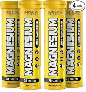 Magnesium Effervescent Tablets 80 tablets lemon flavour pack