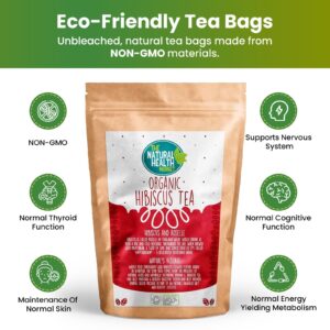 Eco-friendly unbleached hibiscus tea bags